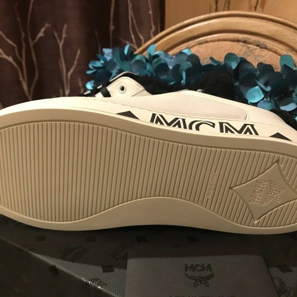 MCM Cognac White Milano Sneakers Low Tops - Picture 6 of 9